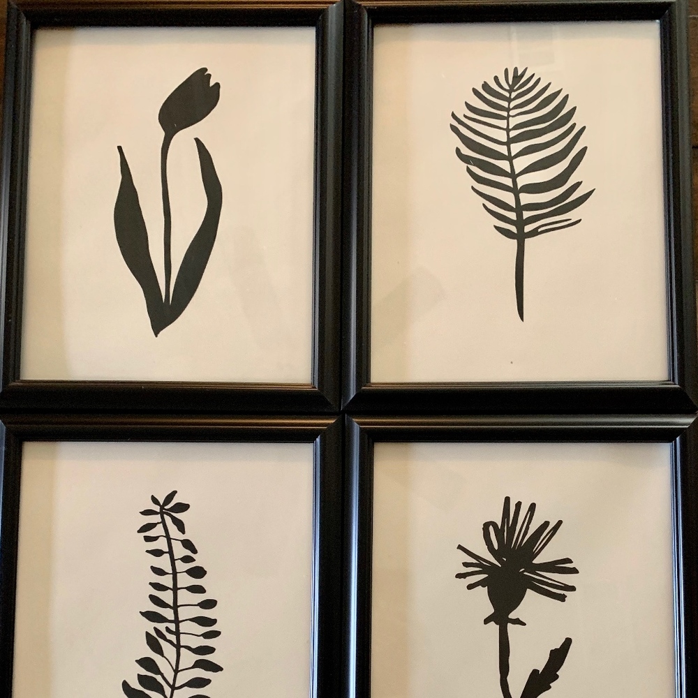Set of 4 Framed Floral Prints